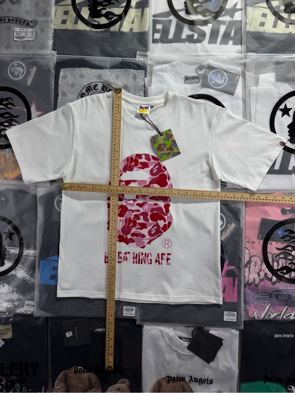 BAPE ABC Camo By Bathing Ape T-shirt ‘White’ - Picture 2 of 8
